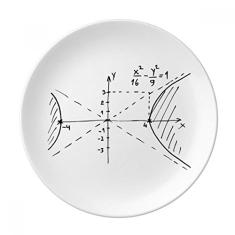 Prato de sobremesa em porcelana decorativa com curva hiperbólica da Math Kowledge de 20 cm, jantar em casa