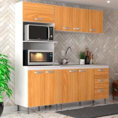 cozinha compacta ipanema 8 pt 3 gv branca e cinamomo