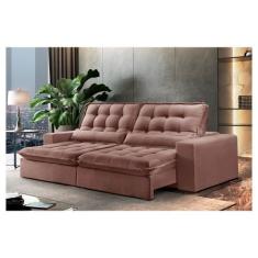 Sofá Orion 3 Lugares Retrátil e Reclinável 2.30M Zara, Rose