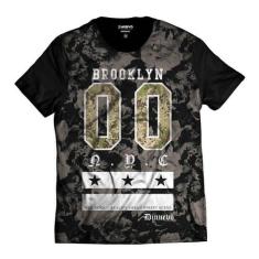 Camiseta Brooklyn Floral 00 Di Nuevo New York Swag, M, Preto