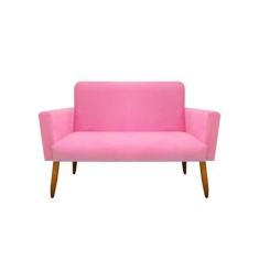 Namoradeira Decorativa Malibu 2 Lugares Suede Rosa - Maitê Moda Casa
