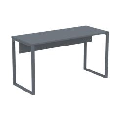 Mesa Escritório P25 TUB Pandin 150 cm (Larg) Tampo MDP Grafito Pé Aço Tubular Grafito