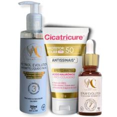 Sabonete Facial Sérum Evolution Protetor Solar Cicatricure