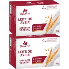 2UN Sabonete Vegetal Leite De Aveia Classico 90g  Davene