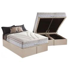 Cama Box Baú Queen: Colchão Molas Herval Maxspring American + Base CRC