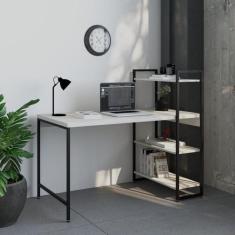 Escrivaninha Mesa Escritório com Estante Estilo Active 3 Prateleiras 1