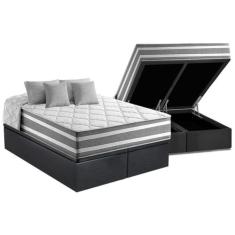 Cama Box Baú King: Colchão Molas Ensacadas Anjos MasterPocket Duo Sono