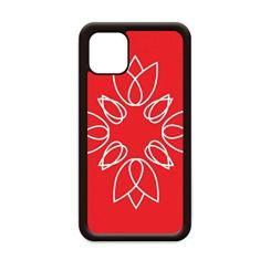 Capa com estampa de flor de linha de plantas para iPhone 11 Pro Max para Apple Mobile Case