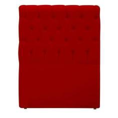 Cabeceira EBox Paris Solteiro 90cm Em Suede Vermelho