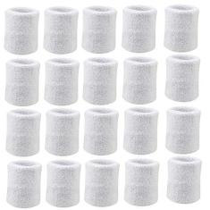 10 pares de pulseiras esportivas, faixas de suor para homens e mulheres, algodão felpudo elástico e absorvente de suor, perfeito para basquete, futebol, tênis, futebol americano, corrida e malhar