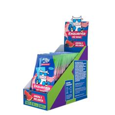 +Mu Pré Treino Exquenta Sabor Amora e Melancia - Display com 15 sachês - 300g