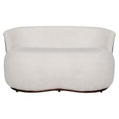 Namoradeira Beatriz Orgânico 2 Lugares Tecido Bouclé Composê Com Tecid