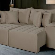 Sofá Living Retrátil com Molas 290 Cm Veludo Veneza - DECOR LAR