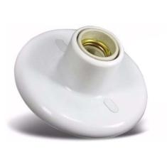 KIT 10 Plafon Bocal Cerâmica Branca Sobrepor E27 Inmetro - Alumab