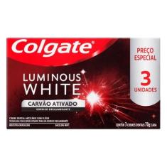Creme Dental Colgate Luminous White Charcoal Carvão Ativado 70g - Emba