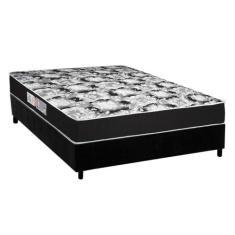Cama Box Casal: Colchão Espuma D45 Luckspuma Gran Luck Pro + Base CRC 