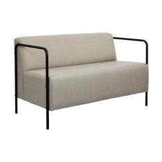 Sofá 2 Lugares Lino Linho Bege - C.R.A