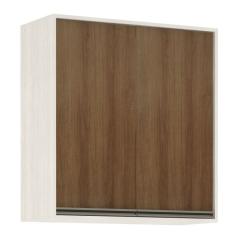 Armário Aéreo De Cozinha 80 Cm 2 Portas Linea Luciane Pátina Ff-avelã Ff