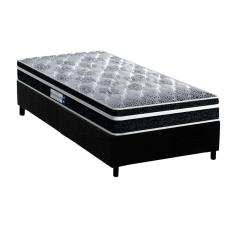 Cama Box Solteiro: Colchão Espuma Probel D33/EP Anatômico Advanced Tech1500 Plus + Base CRC Suede Black(88x188)