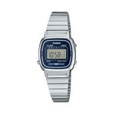 Relógio de Pulso Casio Feminino Vintage Prata Mini LA670WA-2DF.