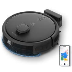 Aspirador de po robo Electrolux conectado automatico varre aspira passa pano ERB60 bivolt preto sensor antiqueda