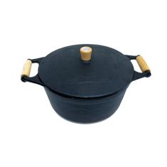 Caçarola Alça de Madeira Tampa de Ferro 6,0 litros 29 cm