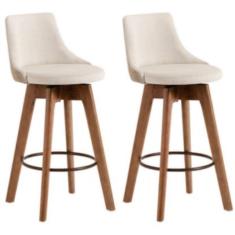 Kit 2 Banquetas Gourmet Copacabana-tecido Linho 56