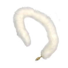 Plug anal 3 cm com rabo raposa branco 76cm Lovetoys