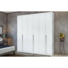 Guarda Roupa Casal 6 Portas e 4 Gavetas Alonzo New Branco - Lopas