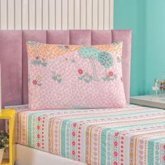 Jogo De Cama Lençol Carrosel Solteiro 02 Peças Infantil Estampado Dive