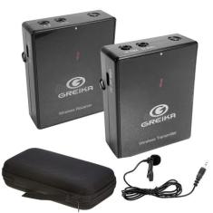 Microfone Lapela Sem Fio Greika Gk-g4 p/ Câmeras E Celulares