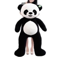 Urso Panda De Pelúcia Grande 1,20 Mts 120cm Natal Ano Novo - Casa Dos 