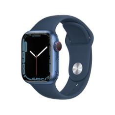 Apple Watch Series 7 41Mm Gps + Cellular Azul  - Alumínio Pulseira Esp