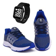 Tênis Masculino Esportivo Caminhada + Relógio Digital