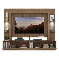 Rack Estante c/Suporte Tv 65' e Leds Berlim Multimóveis Madeirado