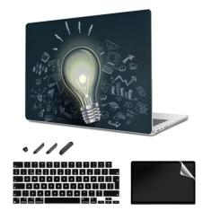 Capa para MacBook Air de 15,3 polegadas lançada em 2023 e 2024 (modelo A2941 M2) com tela retina, capa rígida de plástico e película de teclado e protetor de tela, folha de janela -B2 (fórmula de