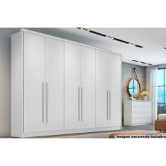 Guarda Roupa Casal 6 Portas e 8 Gavetas Robust Plus Branco - Novo Hori