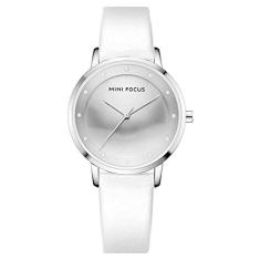 Relógio Feminino De Luxo MINIFOCUS MF 0332 À Prova D' Água Aço Inoxidável (Branco)
