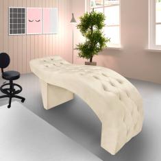 Maca Cama Suede Para Salão De Estética Cílios Maquiagem