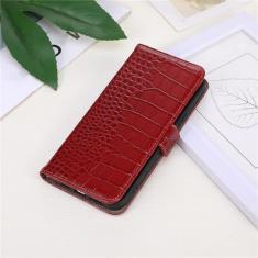 Capa carteira de couro camada para Samsung Galaxy S23 S22 S21 S20 Note20 Ultra Plus Padrão Capa magnética flip, vermelha, para S21