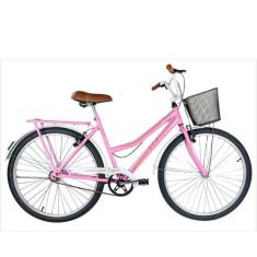Bicicleta Kls Retro Freio V-Brake Rosa/Branco, Rosa, Branco