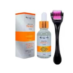 Dermaroller Agulha para cuidados com a pele Vitamina C 1,0mm - A.R Var