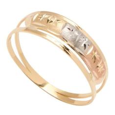 Anel de Ouro 18k Luminosita com Ouro Branco e Rose - Meu Anel, 25