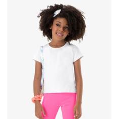Blusa Básica Infantil Cotton Leve Rovi Kids Branco, 10, Branco