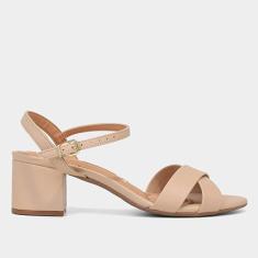 Sandália Vizzano Salto Bloco Médio Feminina-Feminino