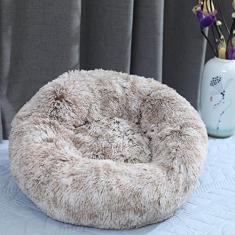 Cama para cães de gato, cama para animais de estimação para cães pequenos, camas de almofada para animais de estimação para dormir melhoradas e aconchegantes, antiderrapante lavável à máquina, diâmetro da luz 20 cm