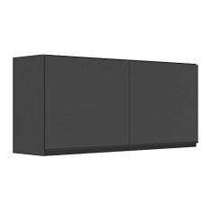 Armário Aéreo Cozinha 120 cm 2 Portas Veneza Multimóveis Mp3682.895 Preto