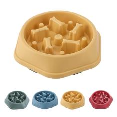 Tigela de alimentação lenta para cães – prato interativo de ração para cães para raças, tigela de alimentação lenta projetada para comer lentamente, promove digestão saudável e evita inchaço,