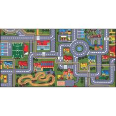 Tapete Infantil Criança Grande Pista Carrinho Hot 200X100Cm