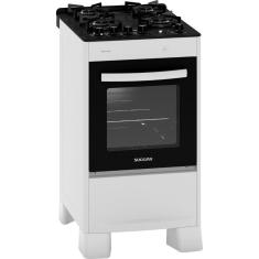 Fogão Suggar Neo Max 4 Bocas Branco Mesa de Vidro FGV403BR Bivolt